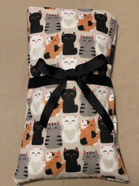 Large Microwavable Corn Heating Pad (~10x15) Flannel Cats Kittens (Limited)**