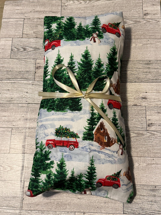 Large Microwavable Corn Heating Pad -Christmas Scene (6x12)