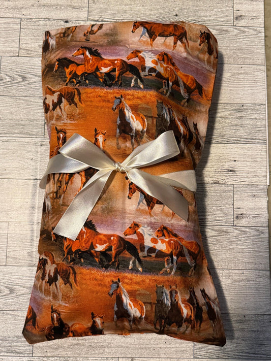 Natural Microwavable Corn Heating Pad (~10x15) Horses